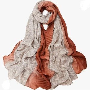 Lightweight Stripe fade Crinkle women Scarf